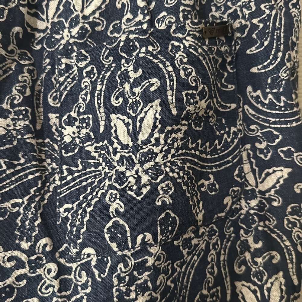 Roxy Oceanside Blue Print Pants size XL - Picture 7 of 8